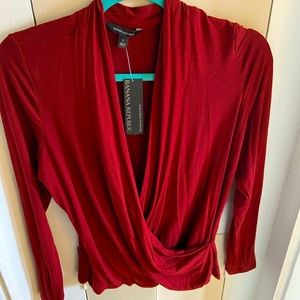 Rust colored Banana Republic blouse